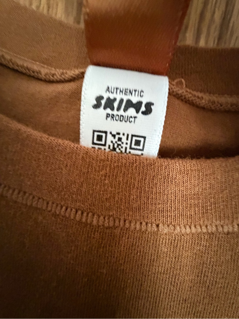SKIMS Chai Crewneck Long Sleeve Top - Picture 3 of 4